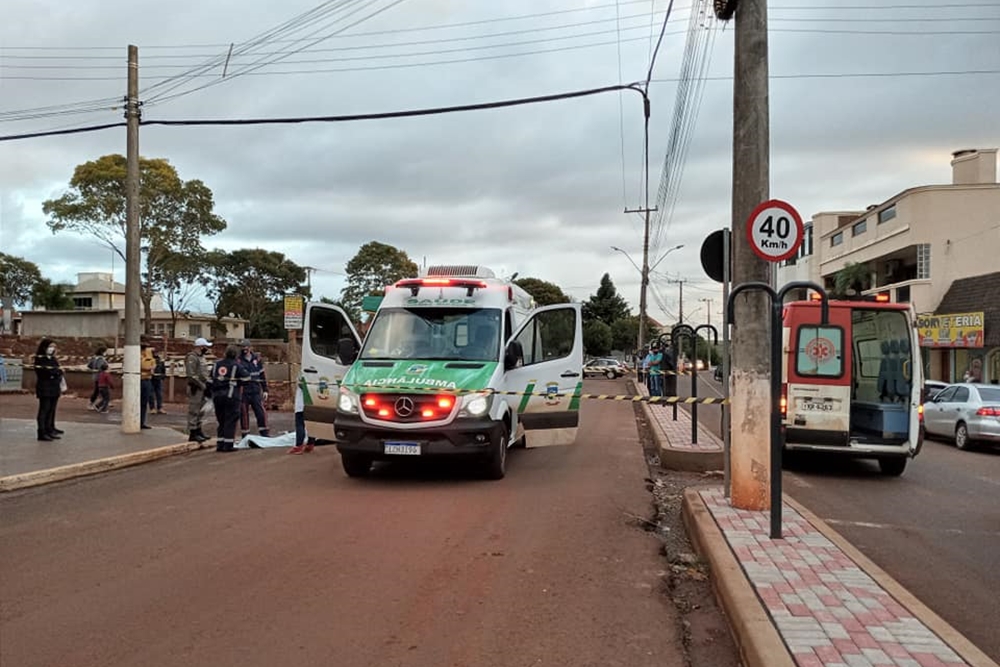 Homem morre após cair de bicicleta no centro de Coronel Bicaco